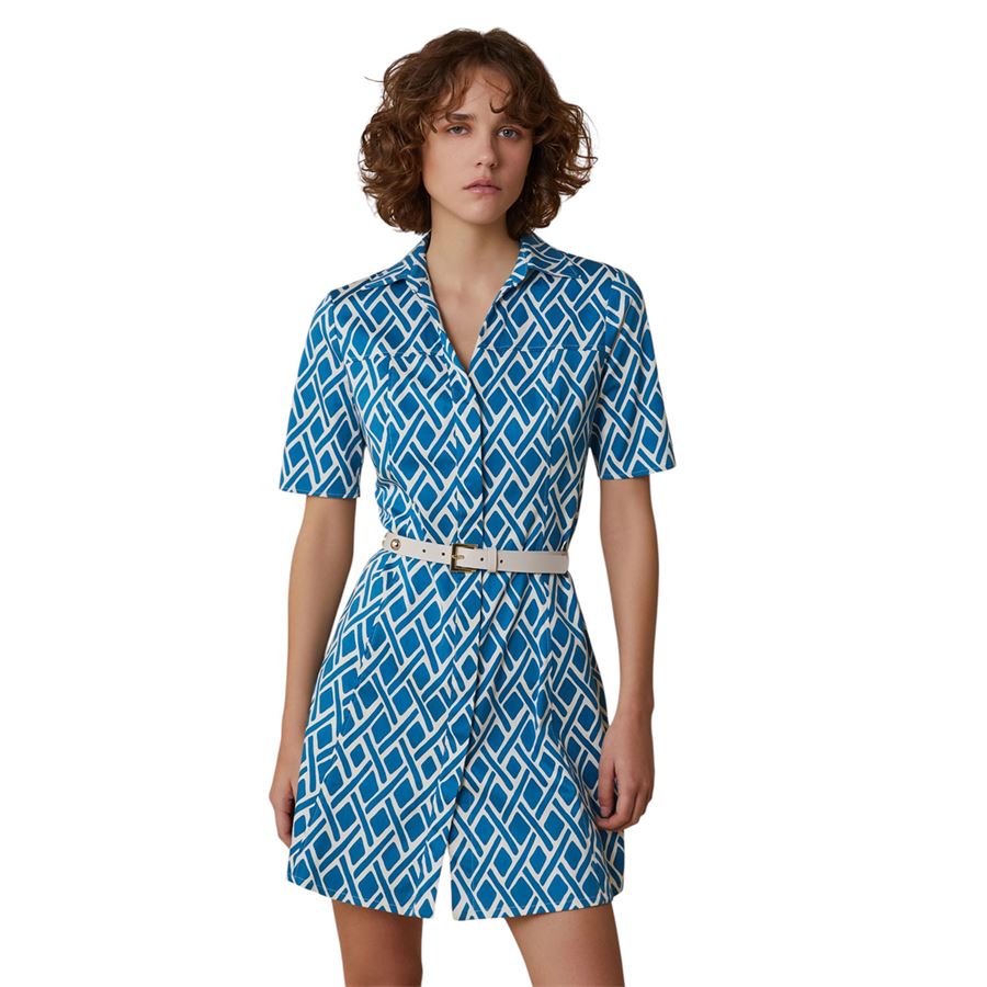 Rigolo chemisier in raso di cotone da donna Penny Black | 2511221133200005